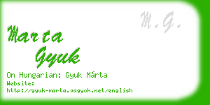 marta gyuk business card
